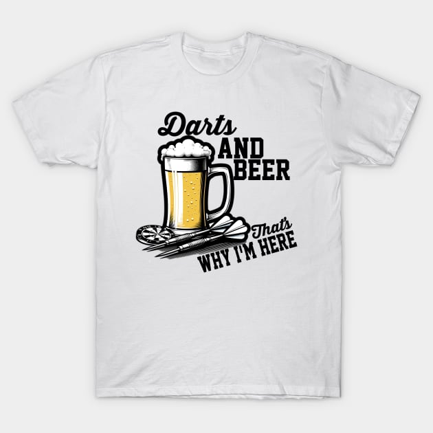 Darts and Beer Graphic T-Shirt by WEARWORLD